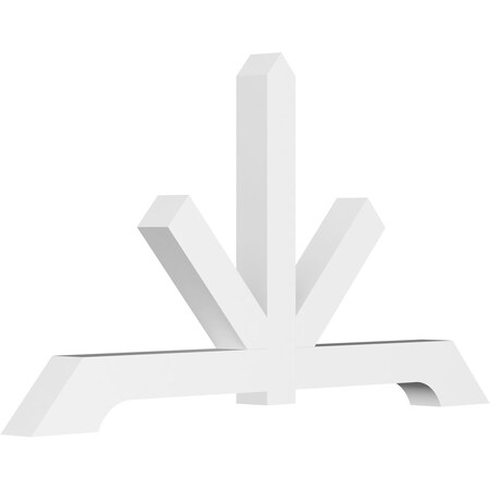 Ekena Millwork Vanguard Architectural Grade PVC Gable Bracket, 96"W x 52"H x 6"D x 6"F, 13/12 Pitch GBP096X52X0606VAN00